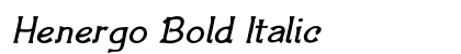 Henergo Bold Italic preview