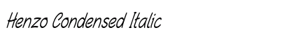 Henzo Condensed Italic preview