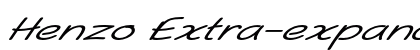 Henzo Extra-expanded Italic preview