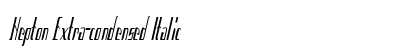 Hepton Extra-condensed Italic Preview