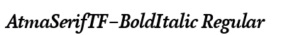 AtmaSerifTF-BoldItalic Regular preview