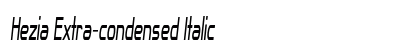 Hezia Extra-condensed Italic Preview