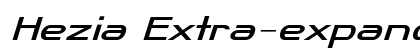 Hezia Extra-expanded Italic preview