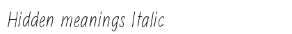 Hidden meanings Italic preview