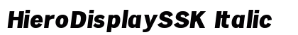 HieroDisplaySSK Italic preview