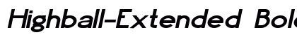 Highball-Extended Bold Italic preview