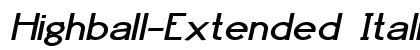 Highball-Extended Italic preview
