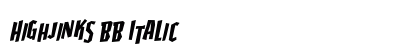 Highjinks BB Italic preview