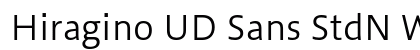 Hiragino UD Sans StdN W3 preview