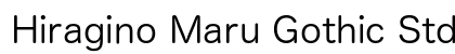 Hiragino Maru Gothic StdN W3 preview
