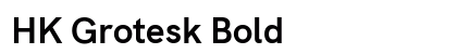 HK Grotesk Bold Preview
