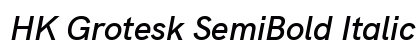HK Grotesk SemiBold Italic Preview