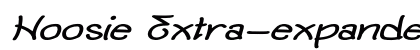 Hoosie Extra-expanded Italic preview