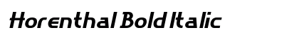Horenthal Bold Italic preview
