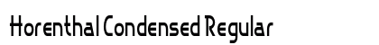 Horenthal Condensed Regular Preview