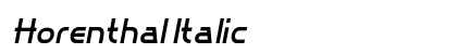 Horenthal Italic Preview