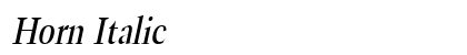 Horn Italic Preview