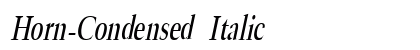 Horn-Condensed Italic Preview