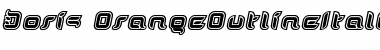 Doris OrangeOutlineItalic Font