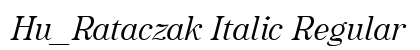 Hu_Rataczak Italic Regular preview