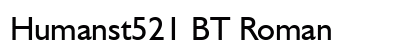 Humanst521 BT Roman preview