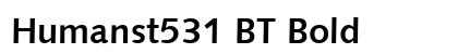 Humanst531 BT Bold preview