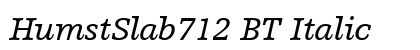 HumstSlab712 BT Italic Preview