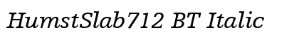 HumstSlab712 BT Italic Preview
