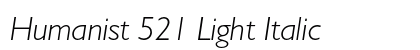 Humanist 521 Light Italic Preview