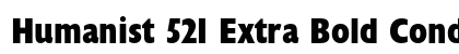 Humanist 521 Extra Bold Condensed preview