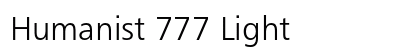 Humanist 777 Light Preview