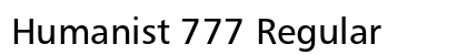 Humanist 777 Regular Preview