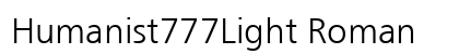 Humanist777Light Roman preview