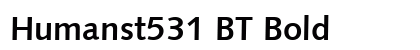 Humanst531 BT Bold preview
