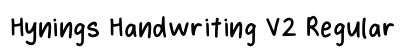 Hynings Handwriting V2 Regular preview