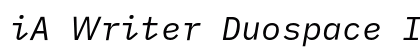 iA Writer Duospace Italic Preview
