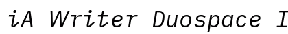 iA Writer Duospace Italic Preview