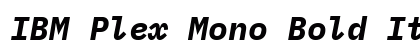 IBM Plex Mono Bold Italic Preview