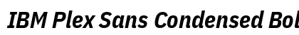 IBM Plex Sans Condensed Bold Italic Preview