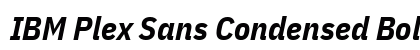 IBM Plex Sans Condensed Bold Italic Preview