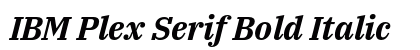 IBM Plex Serif Bold Italic Preview