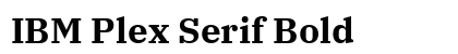 IBM Plex Serif Bold preview