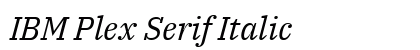 IBM Plex Serif Italic Preview