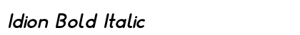Idion Bold Italic Preview