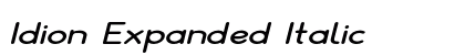 Idion Expanded Italic Preview