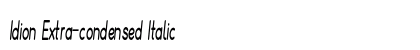 Idion Extra-condensed Italic Preview