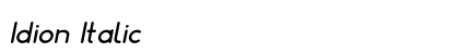 Idion Italic Preview