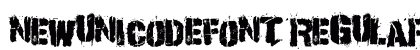 NewUnicodeFont Regular Preview