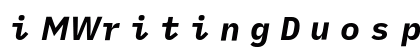 iMWritingDuospace Nerd Font Mono Italic preview