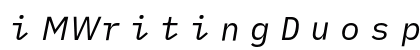iMWritingDuospace Nerd Font Mono Italic preview